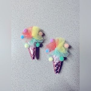 Ice cream cone clips set (two)